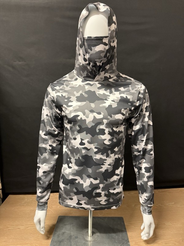 Hoodie Face Mask Long Sleeve T- Shirt 100% Polyester Material for UV Protection gallery