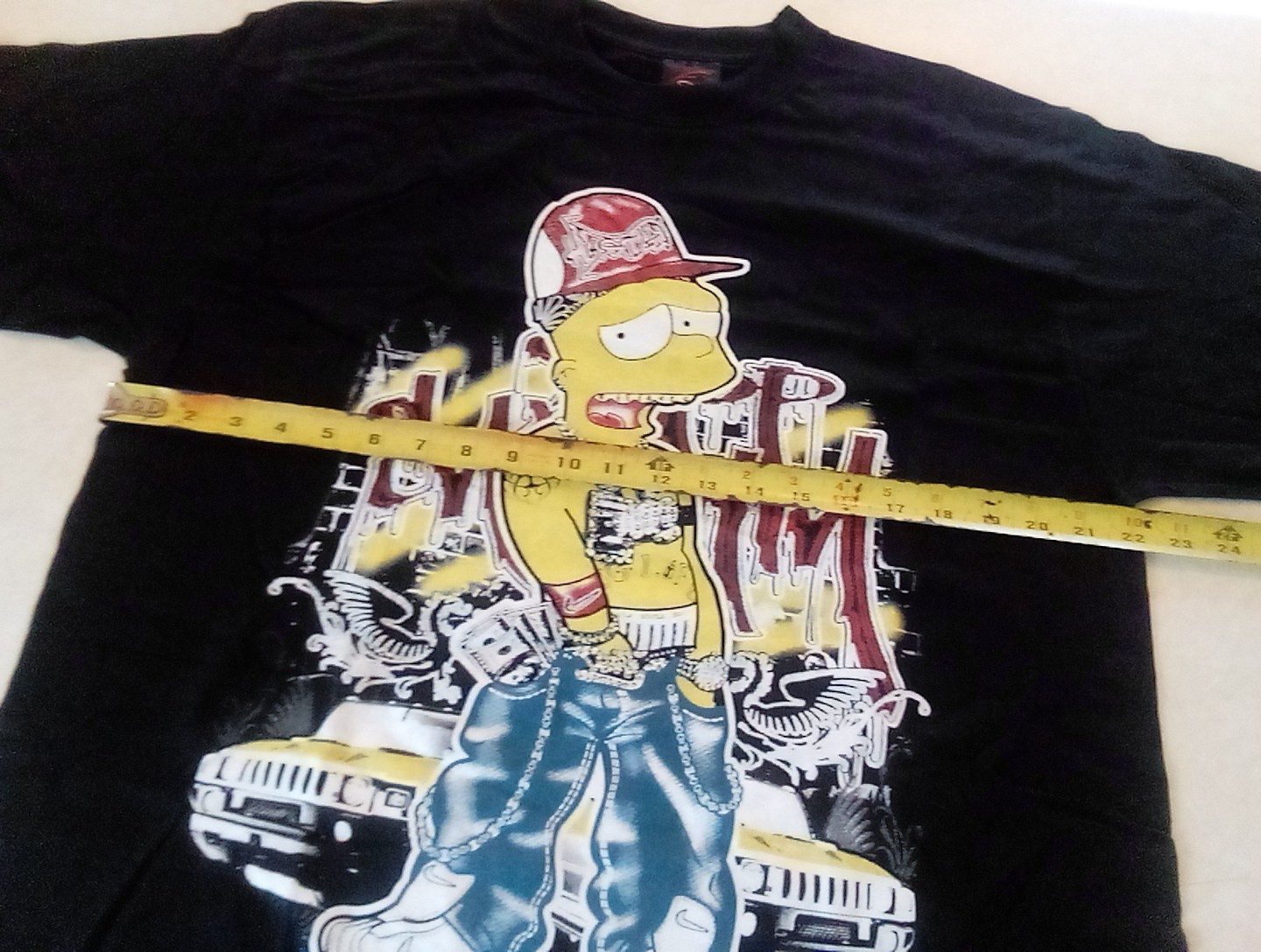 Vintage Bart Simpson Gangster Y2K era CH Gold Series T-Shirt Large Shirt New! gallery