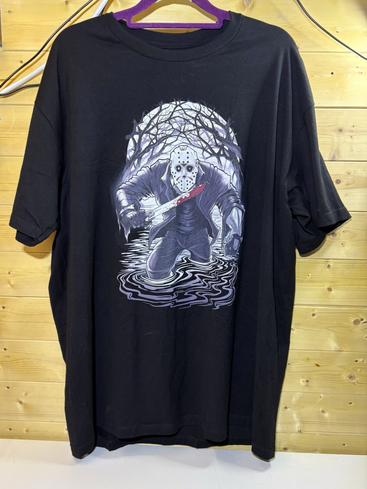 New Rare Friday The 13th Jason Voorhees Full Sizes S-5XL Cotton Black Tee LH514