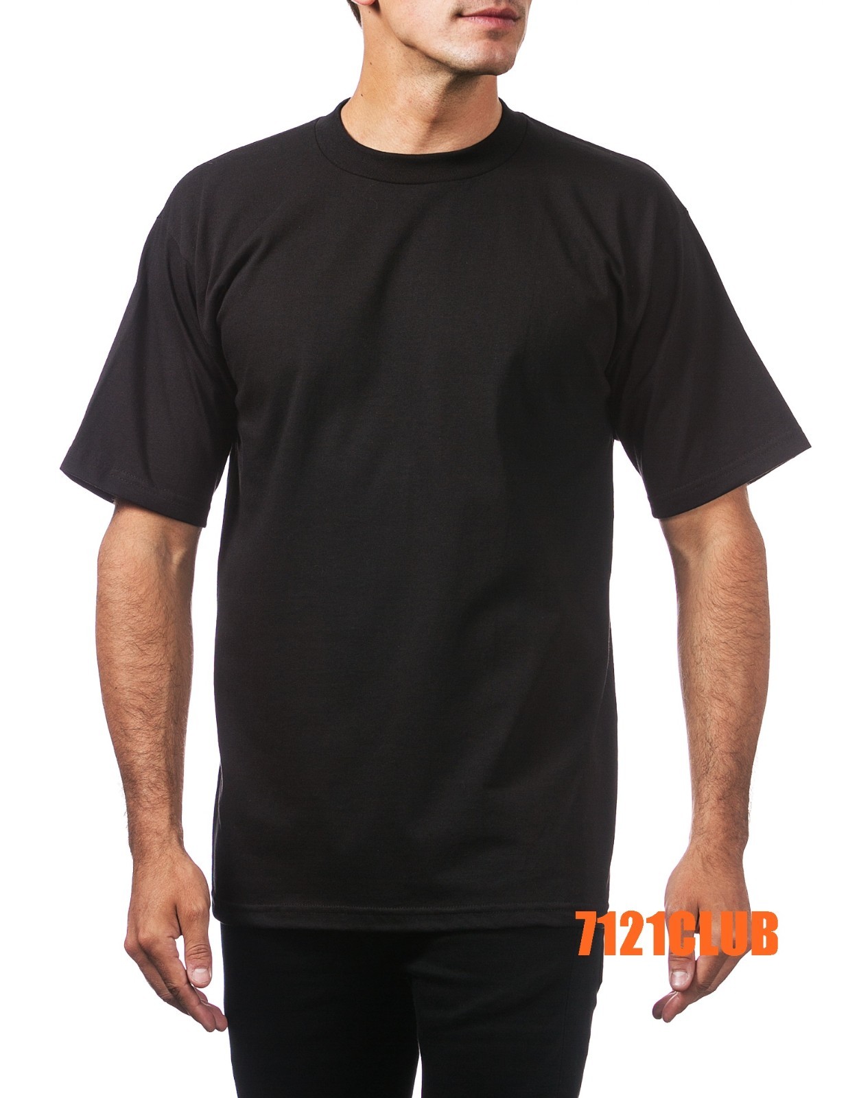 6 PACK PRO CLUB MENS T SHIRTS PLAIN BLACK PROCLUB HEAVYWEIGHT SHORT SLEEVE S-7XL gallery