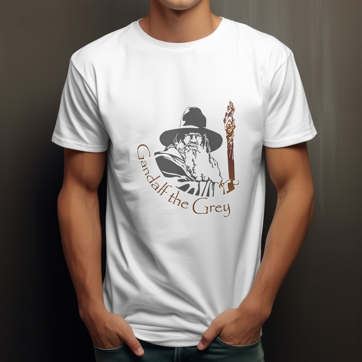 GANDALF THE GREY T-Shirt | Lord Of The Rings Tee | Tolkien Hobbit Gollum Top