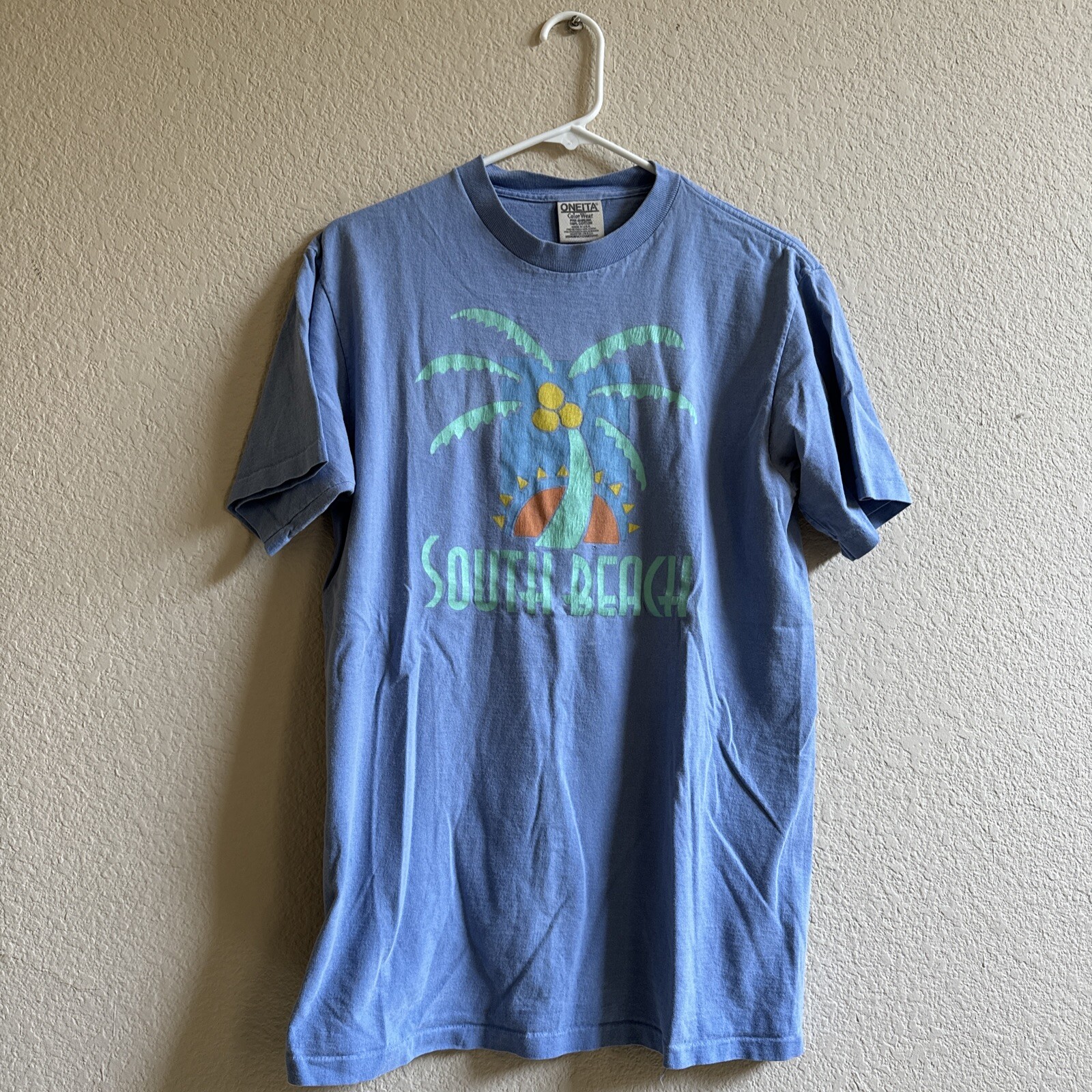 Vtg Onsite Miami beach T-Shirt SOBE south beach Miami Florida surf Palm Tree M gallery