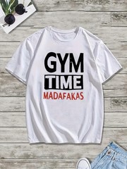 “GYM TIME MADAFAKAS” Men’S Summer Short Sleeve Tee❀
