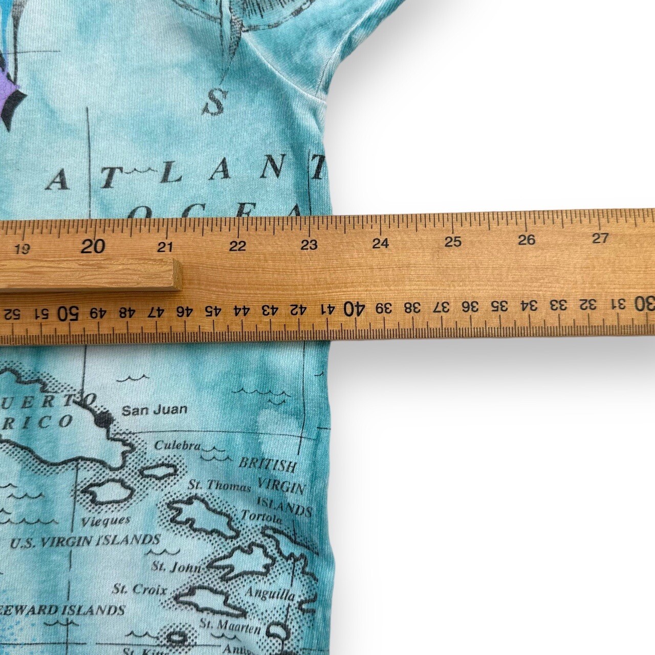 Vintage 90s All Over Print Caribbean T Shirt Mens Large Blue Map Multicoloured gallery