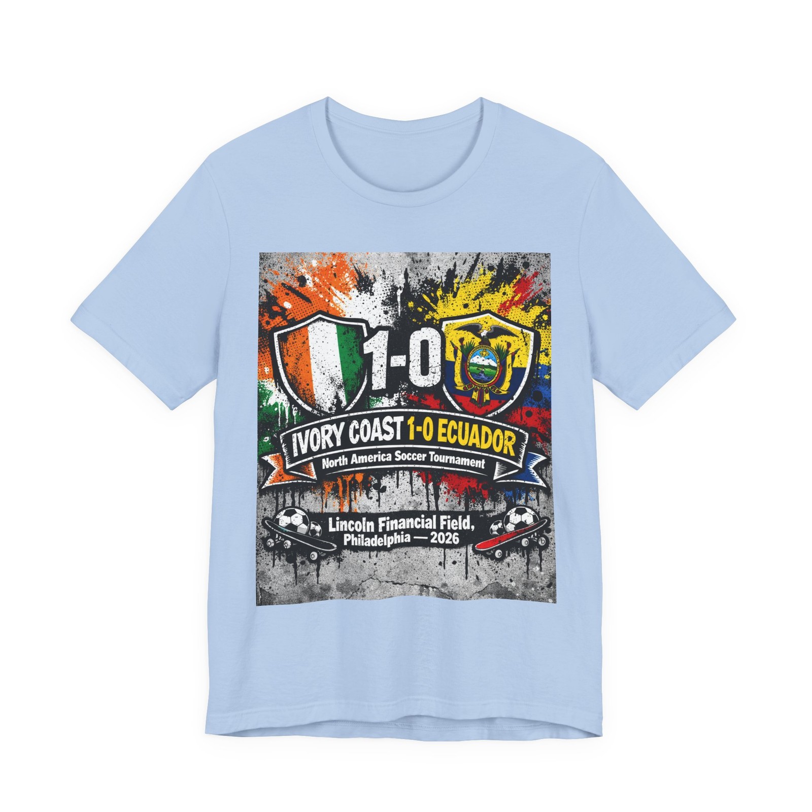 Ivory Coast 1-0 Ecuador soccer score | Match T-Shirt gallery
