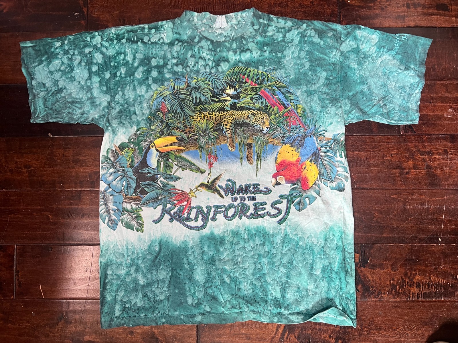 Vintage Rainforest Cafe Animal AOP All Over Print T Shirt Size XL HAWAII