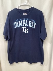 Tampa Bay Rays Blue XL Cotton MLB Licensed T Shirt