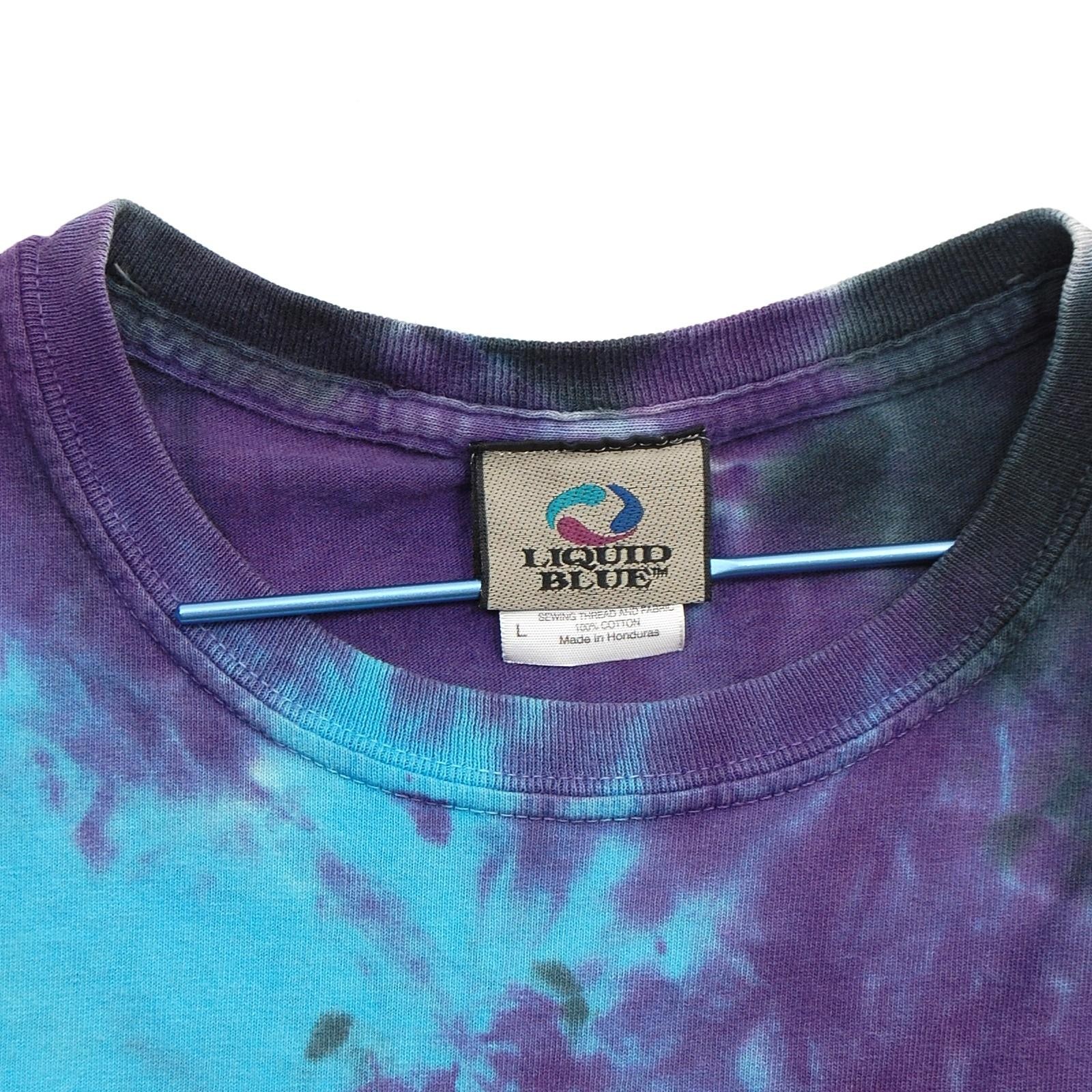 Jimi Hendrix Shirt Mens Large Purple Blue Tie Dye Rock Graphic Liquid Blue 2009 gallery