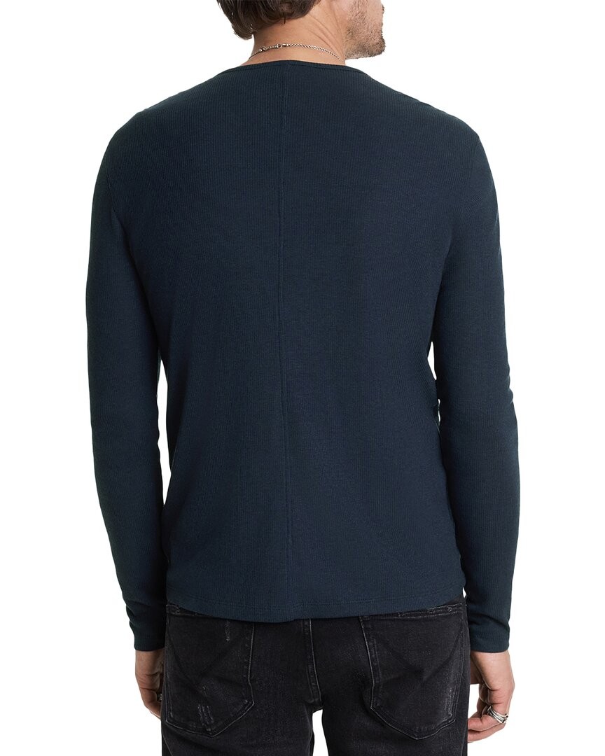 John Varvatos Carver Regular Fit Wool-Blend Henley Men's Blue Xl gallery