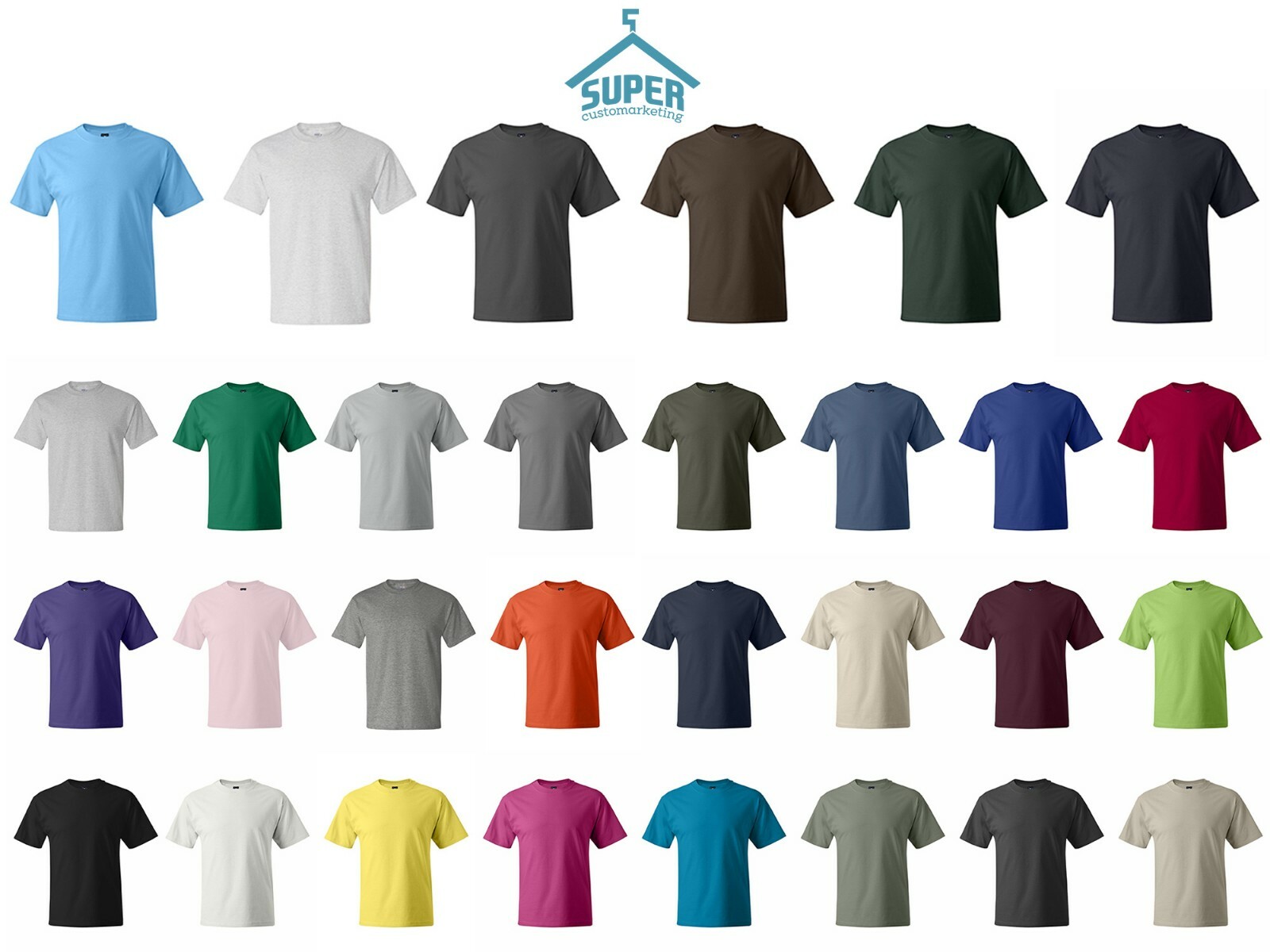 Hanes Beefy-T 6.1 oz. Cotton T-Shirt 5180 All Colors Unisex T Shirt gallery