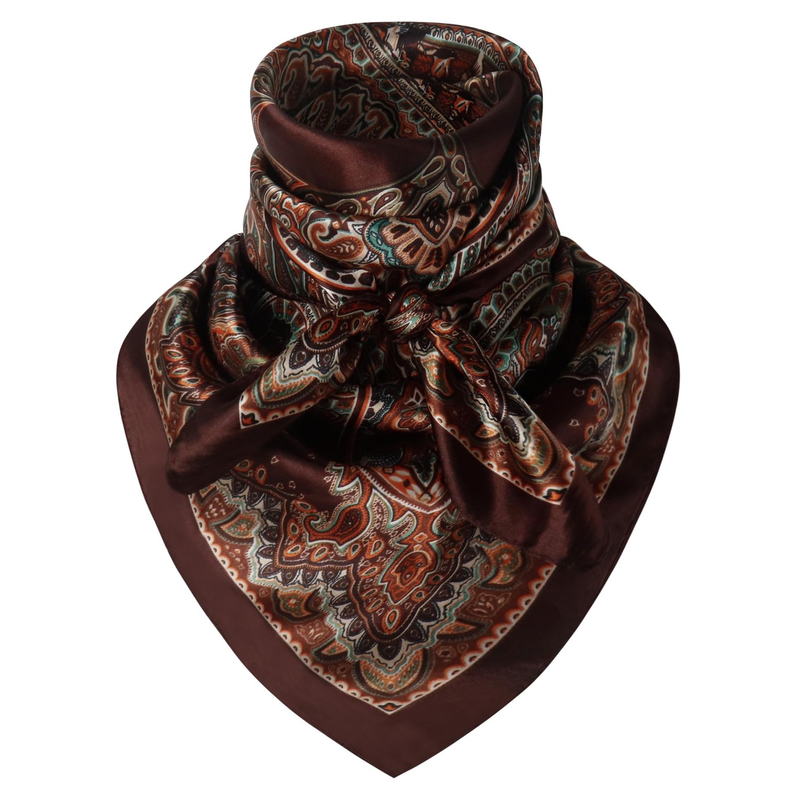 35 Inch Wild Rag Cowboy Bandana Scarves for Men, Large Neckerchief Silk Feel ... gallery