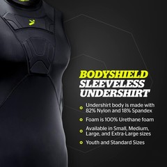 BodyShield Sleeveless Undershirt, Protective Soccer Base Layer, Lightweight C…