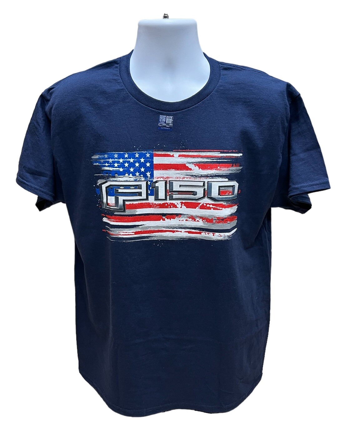 Ford F-150 Navy Blue Distressed American Flag T-Shirt gallery