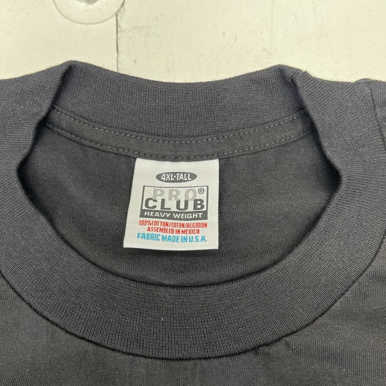 Pro Club Heavyweight Black Made In USA 100% Cotton T-Shirt Mens Size 4XL gallery