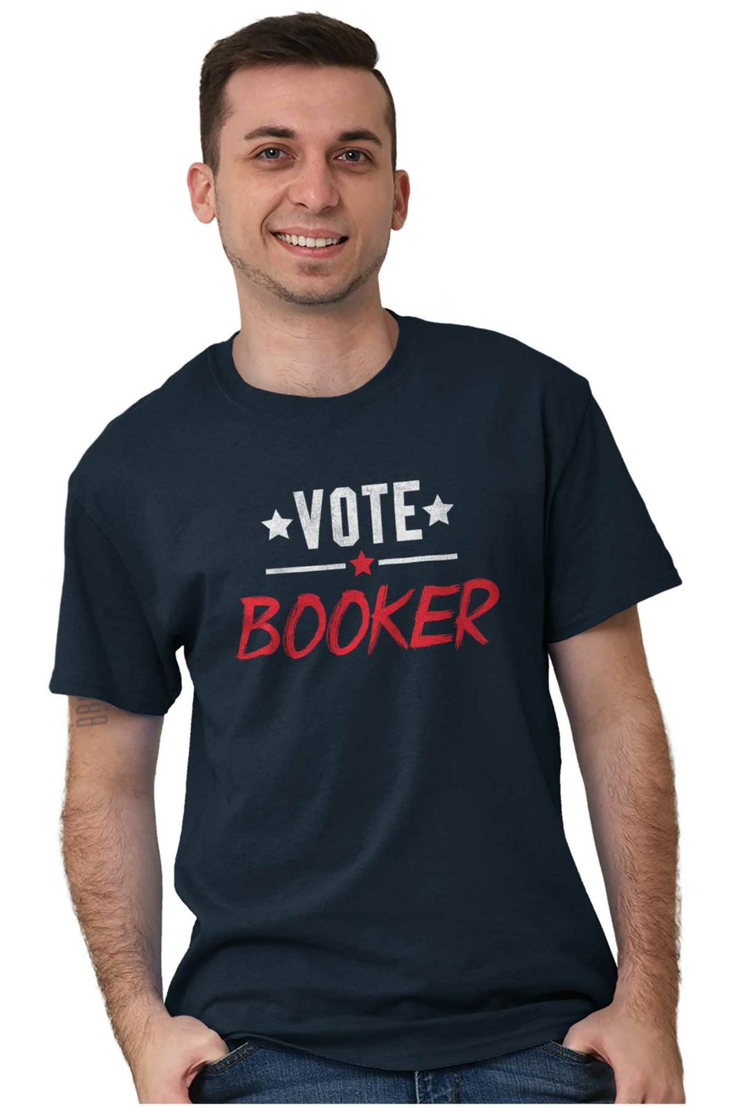Political President Cory Booker For 2020 Adult Short Sleeve Crewneck Tee gallery