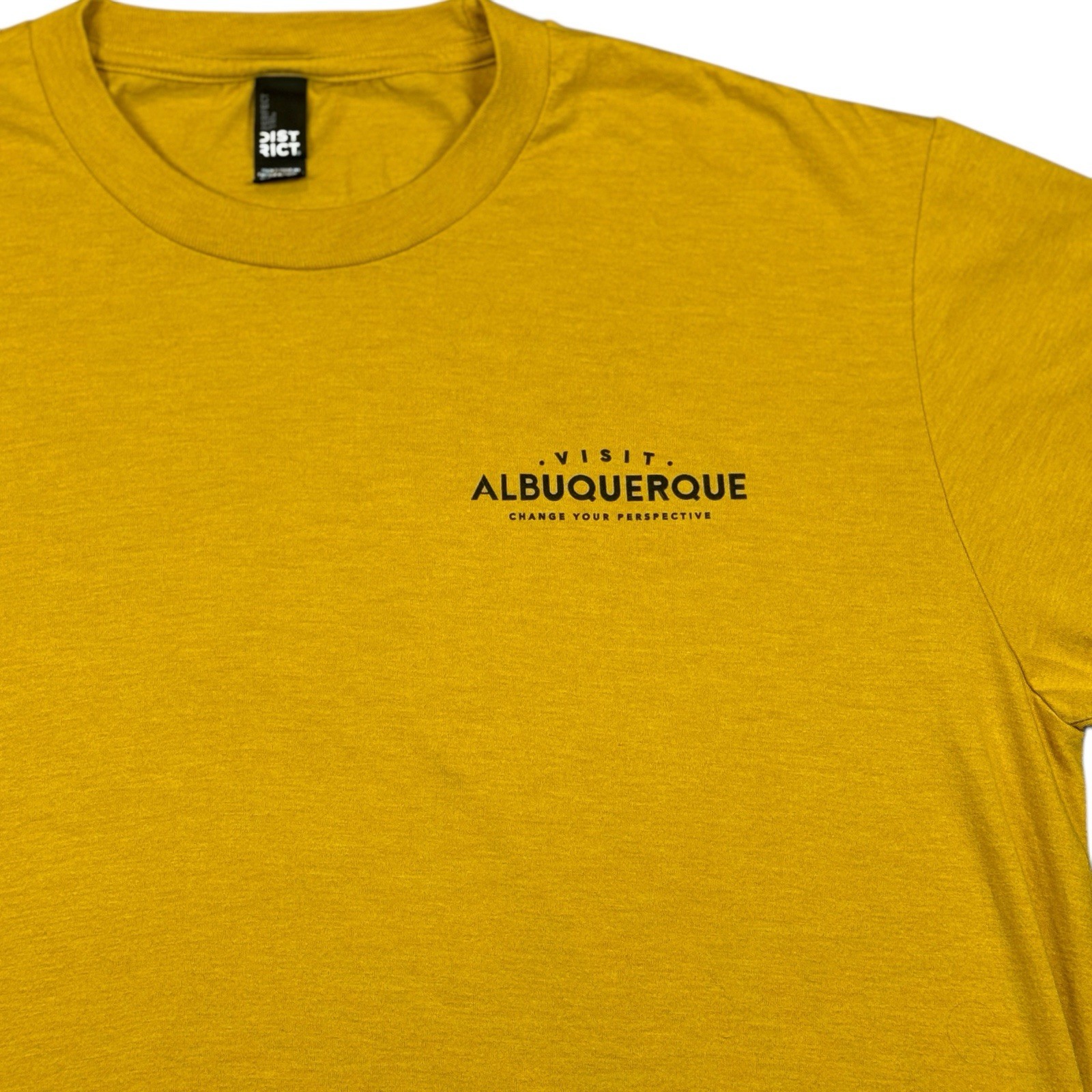 Visit Albuquerque Graphic T-Shirt Size L Yellow Tri-Blend Tourist Promo Tee gallery