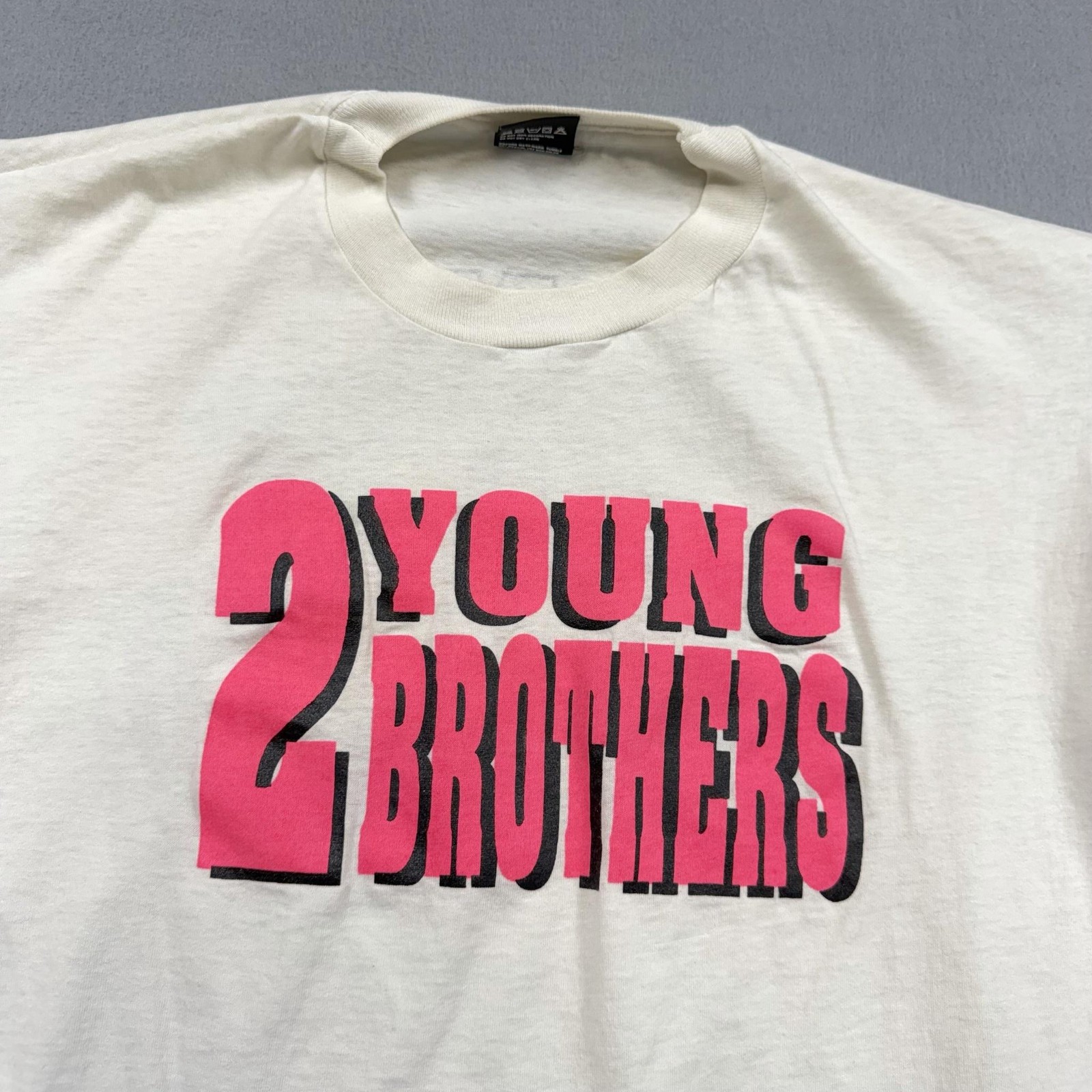Vintage Screen Stars Best 2 Young Brothers Shirt Mens XL White Graphic Tee USA gallery