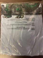 Godzilla Helicopter Air Strike Attack Blue T shirt Size XL New Sealed Rare