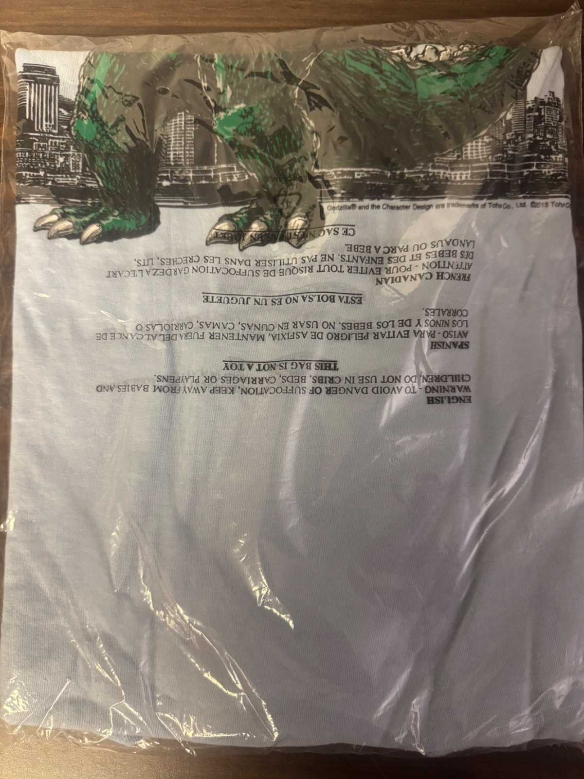 Godzilla Helicopter Air Strike Attack Blue T shirt Size XL New Sealed Rare gallery