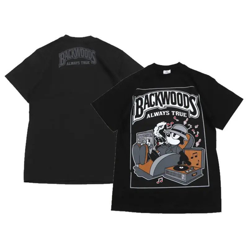 Backwoods Always True Low Rider and The Cat Graphic 2 Sided T-Shirt Streetwear