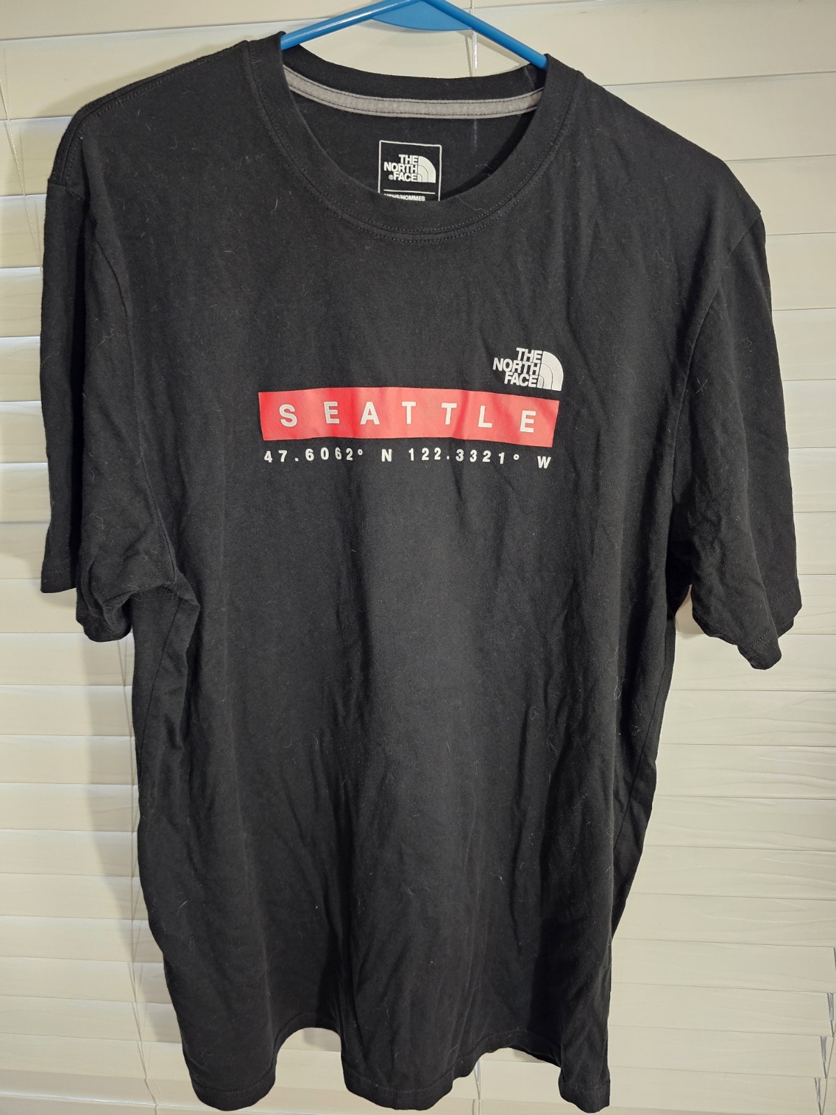 NWOT THE NORTH FACE Mens LARGE Short Sleeve Crew Collar SEATTLE LOGO Black RARE
