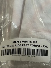 75 characters ✔) Alternate: Dixxon Sturgis Ride Fast Corpo White Tee 2XL NWOT