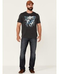 Flag & Anthem Men’s Graphic Tee-Shirt Charcoal Desert Son Lightning MSRP $26.50