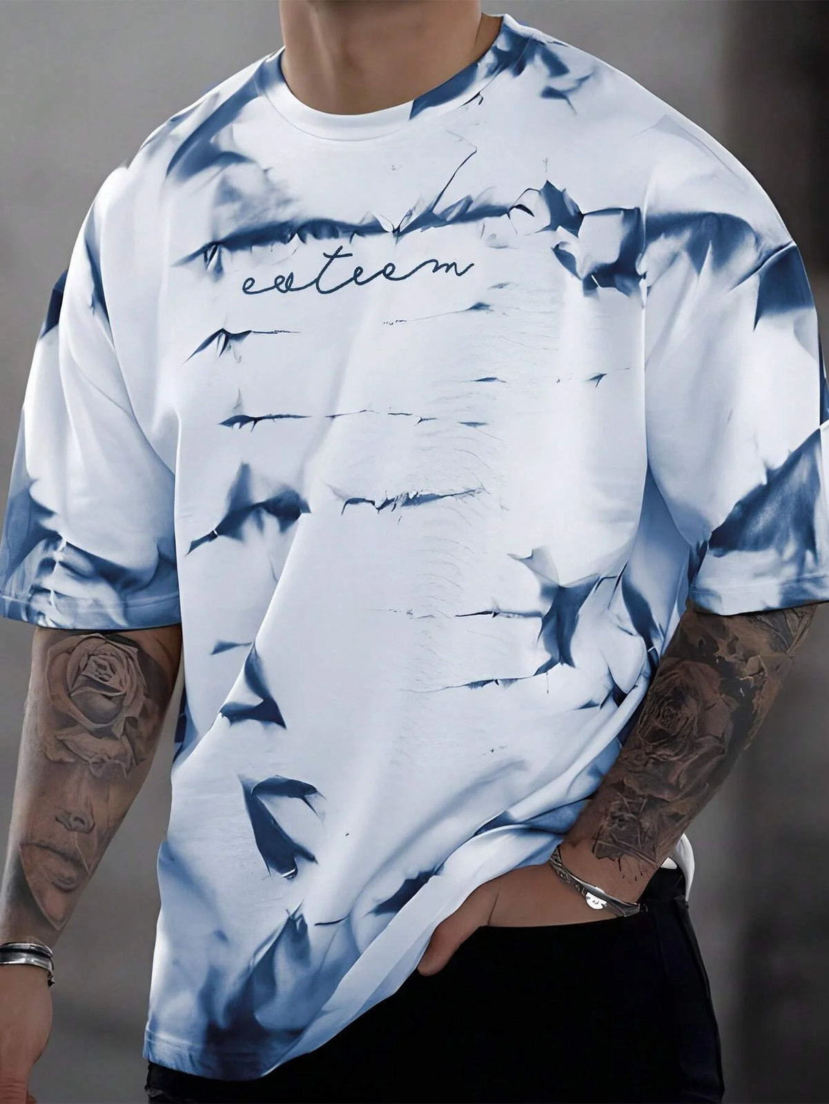 3d printing summer new men's casual simple short-sleeved T-shirt polyester fiber gallery