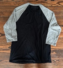 NWOT Whiskey And Whey Half Sleeve Baseball Tee Raglan Men’s Medium Black Grey