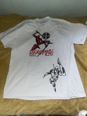 Marvel Deadpool & Wolverine Graphic Men’s White Short Sleeve T-Shirt Size XL