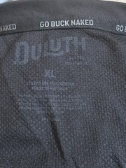 Men’s Duluth Buck Naked® Undershirt, Diamond-knit Nylon/Spandex Blend, XL, Black