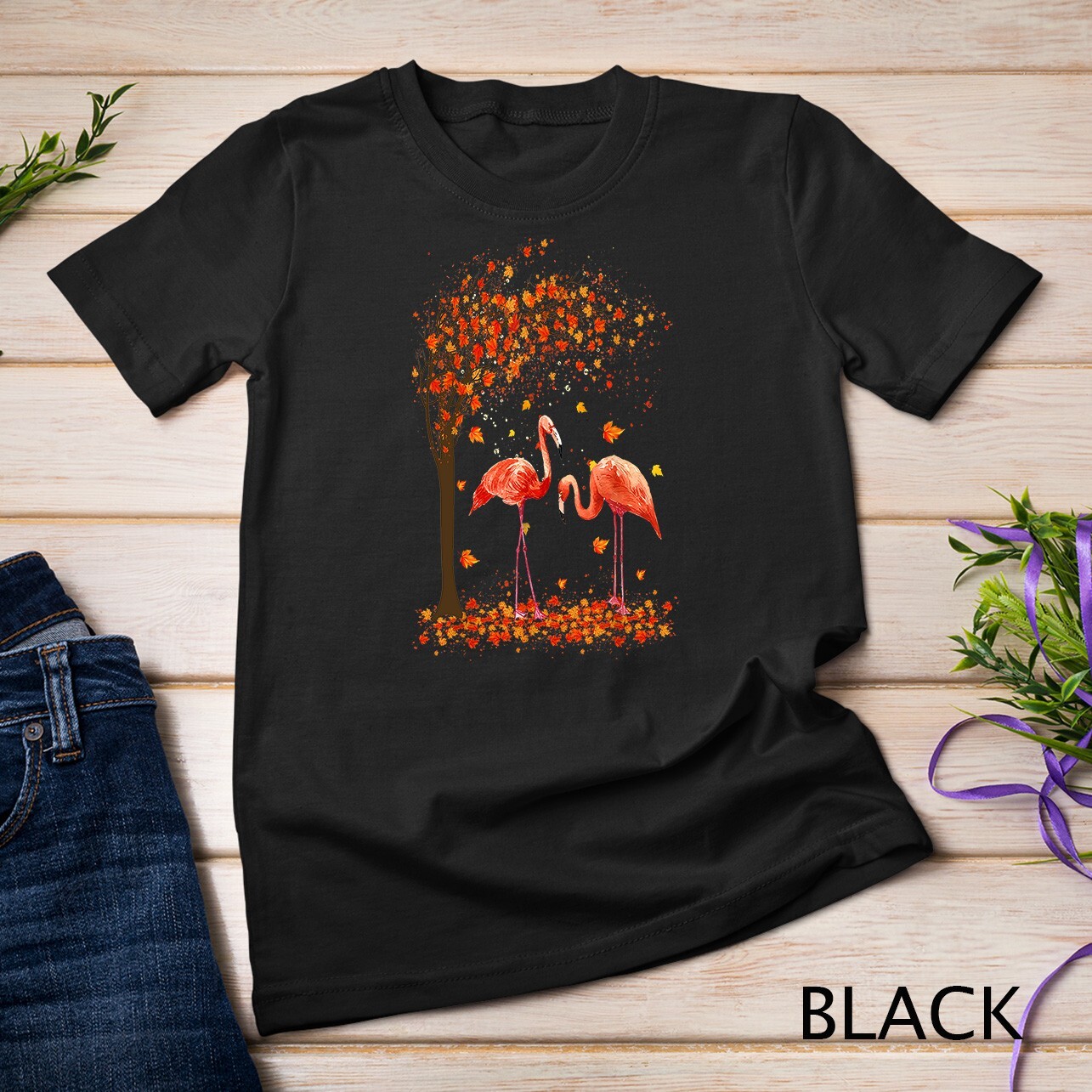 It's Fall Y'all Flamingo Thanksgiving Halloween Funny Unisex T-shirt gallery