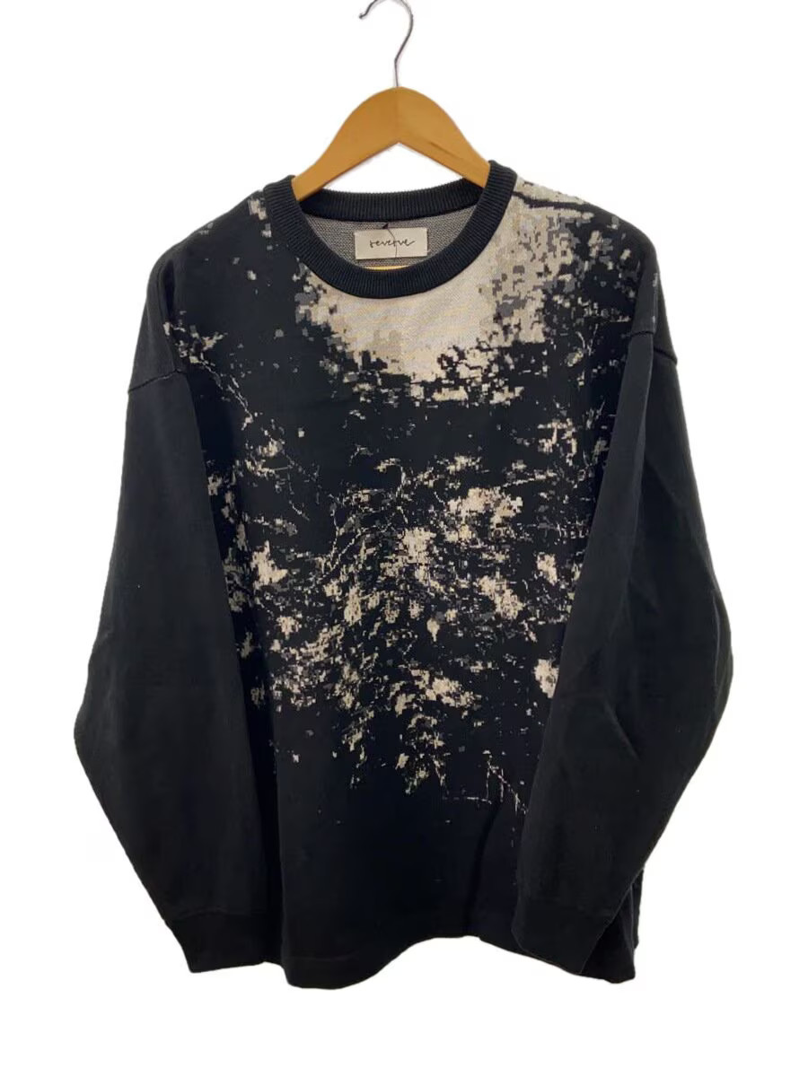 Other brands: reverve PHOTO KNIT FREE Cotton Knit, Black, All-Over Print, RV21S0