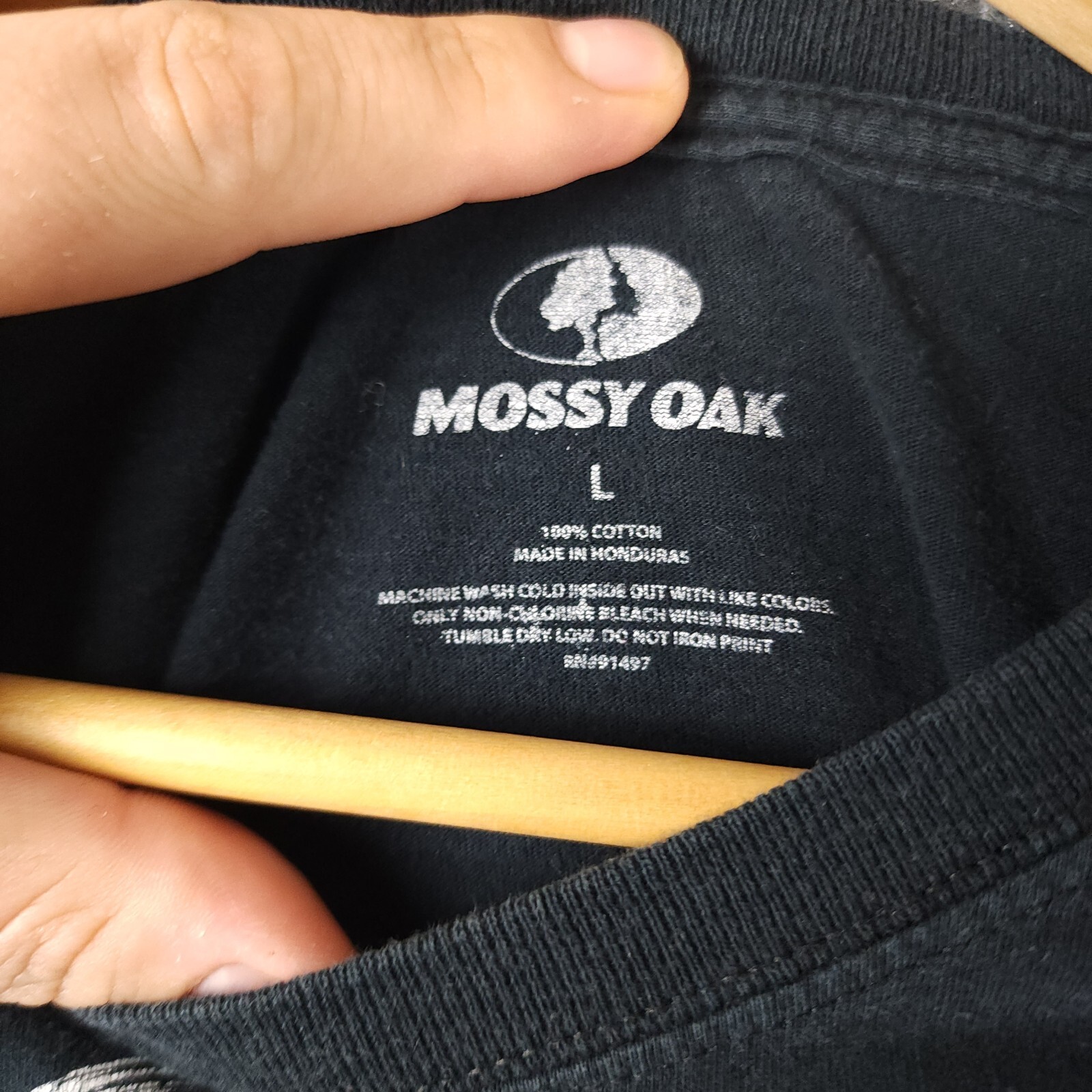 Mossy Oak Shirt Mens Large L Black Outdoor Hunting Hunter Hiking gallery