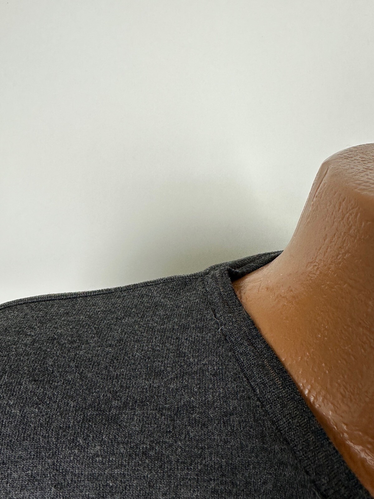 Vintage 90s V-Neck Shirt Men Large Minimal Gray Heavy Rayon Blend Robert Stock gallery