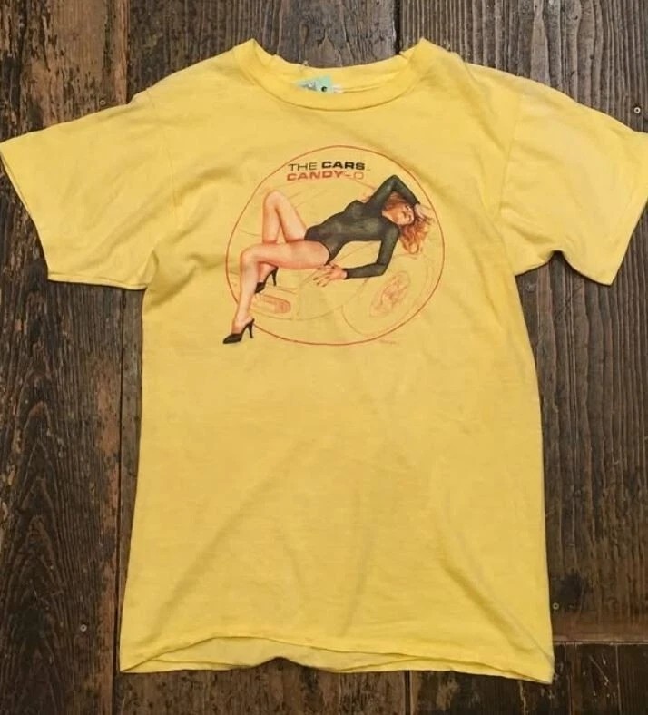 The Cars Band Candy - O Retro style Yellow Basic Style T shirt Unisex S-5XL gallery