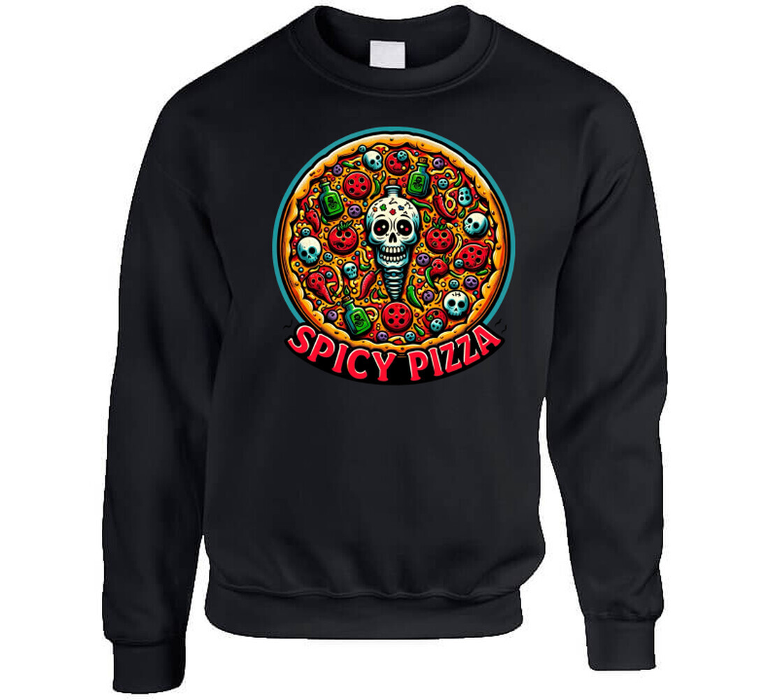 Spicy Pizza Funny Food Logo T Shirt gallery