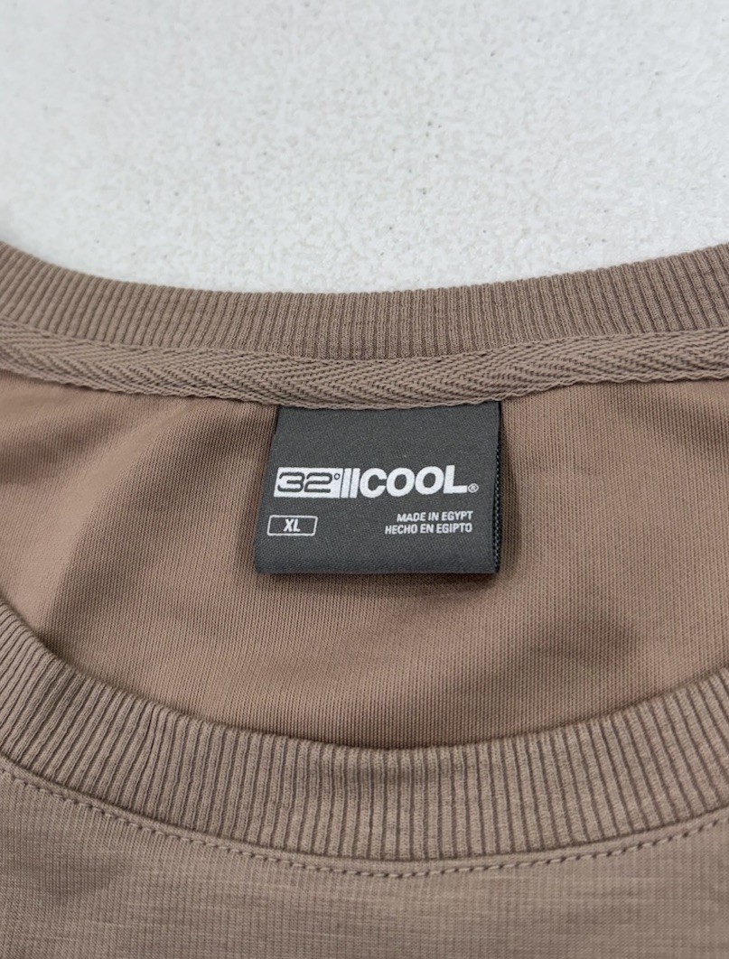 32 Degrees Cool Men's Crew Neck Soft Short Sleeve T-Shirt, Tan, Size XL gallery