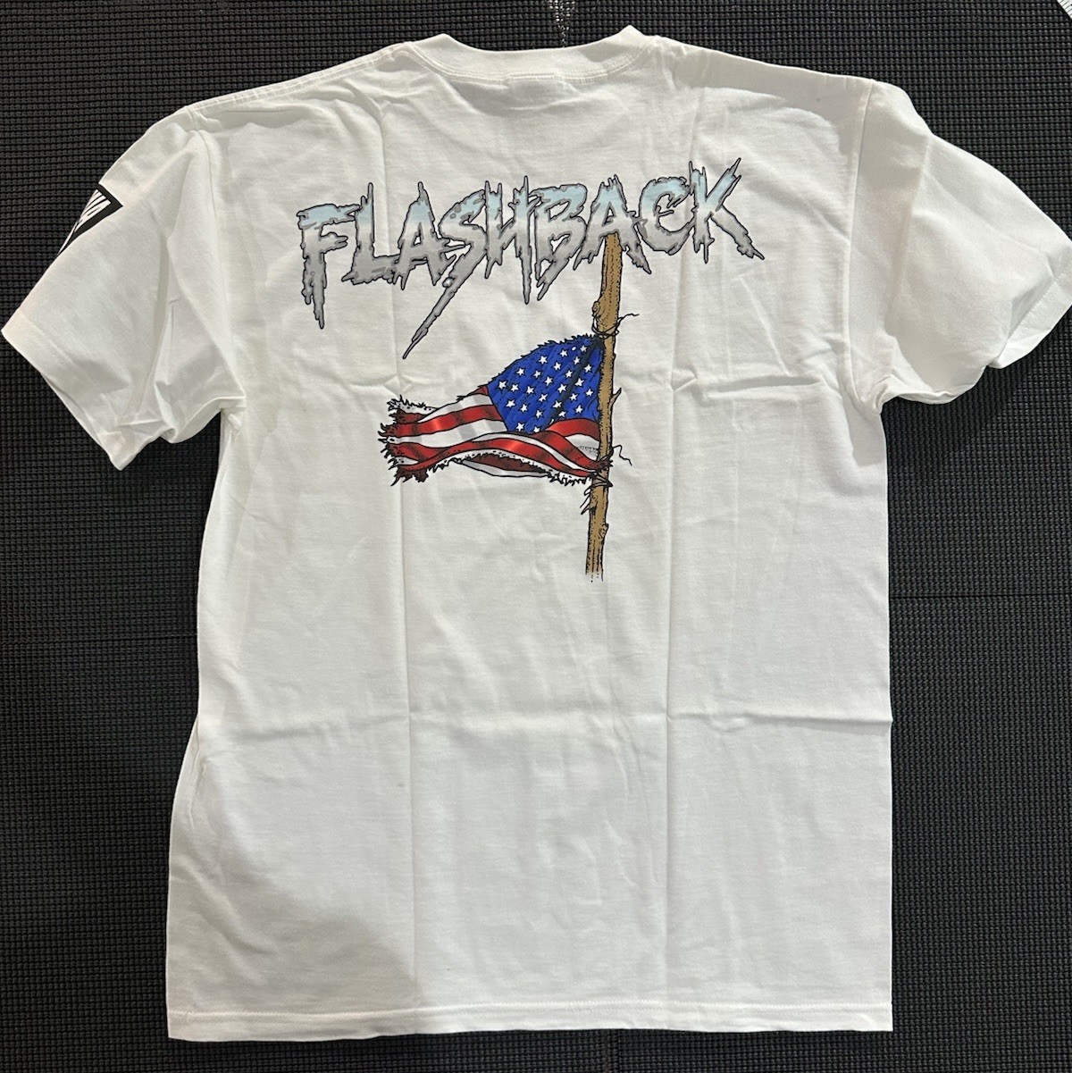 Vietnam Veteran Flashback T Shirt Mens L White POW MIA Republic Of Vietnam