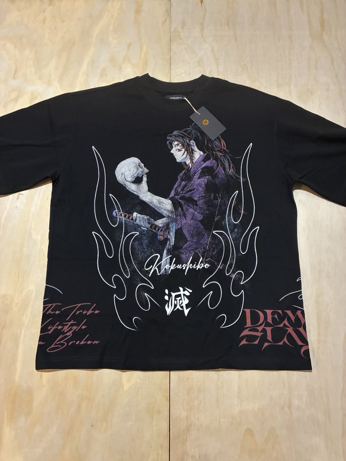 Dechire Demon Slayer Kokushibo Graphic Tee – Oversized Size M