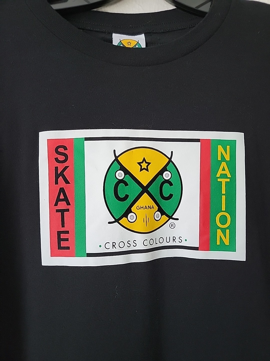 Zumiez Skate Nation T Shirt Men's Medium Black Cross Color Ghana New gallery