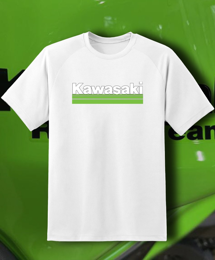 KAWASAKI Main Logo T-SHIRT GREEN Racing Ninja Motorcycle Motor Bike Fast Ship! gallery