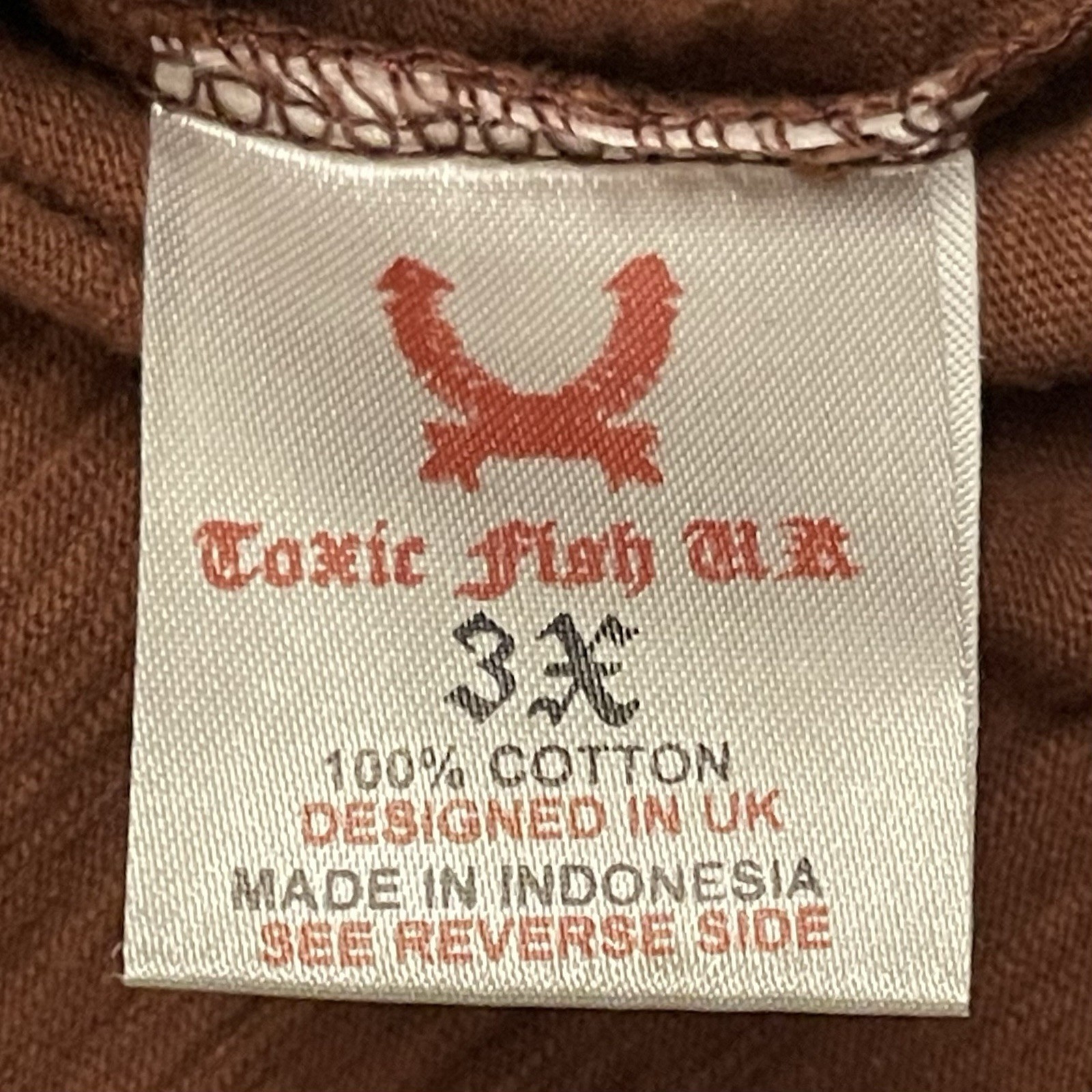 UK Toxic Fish Y2K Shirt Embroidered Rather Death Than False Faith Mens 3XL gallery