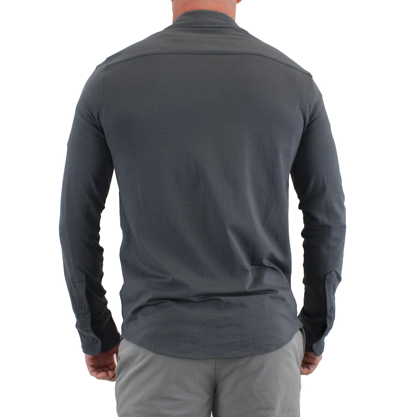 True Classic Men's, Knit Long Sleeve, Slightly Relaxed Fit Collard Shirt gallery