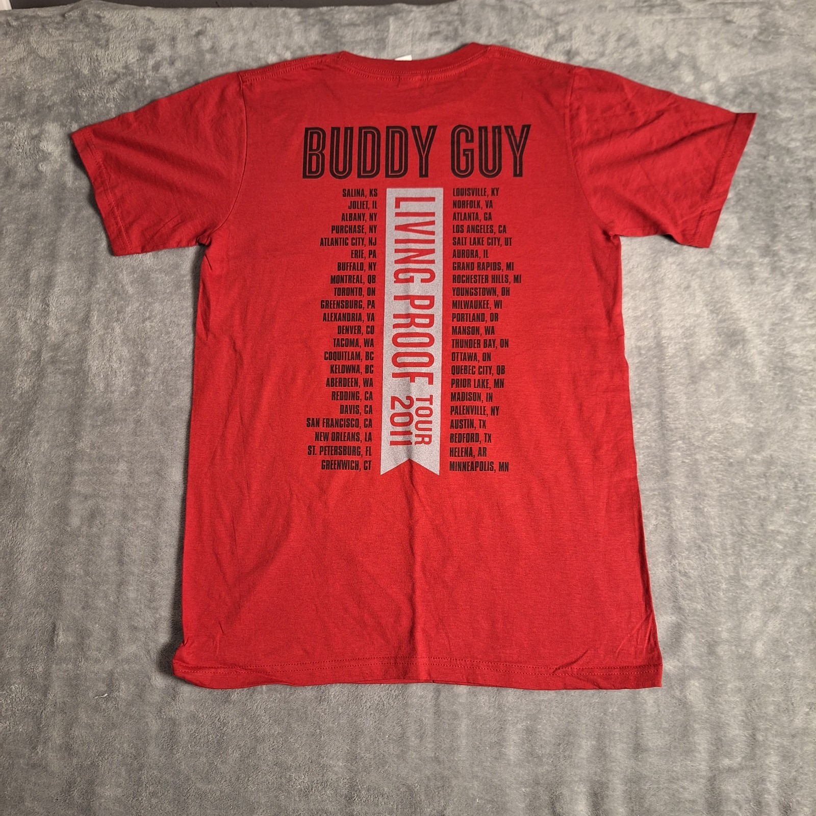 Buddy Guy Living Proof T-Shirt Guitar Amplifier Graphic Concert Tee 2011 Small gallery