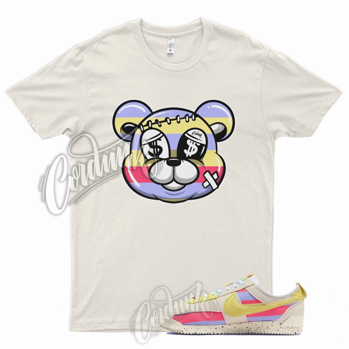 STITCH Shirt for N Cortez Lemon Frost Grey Fog Purple Pulse Pink LA Max 97 1