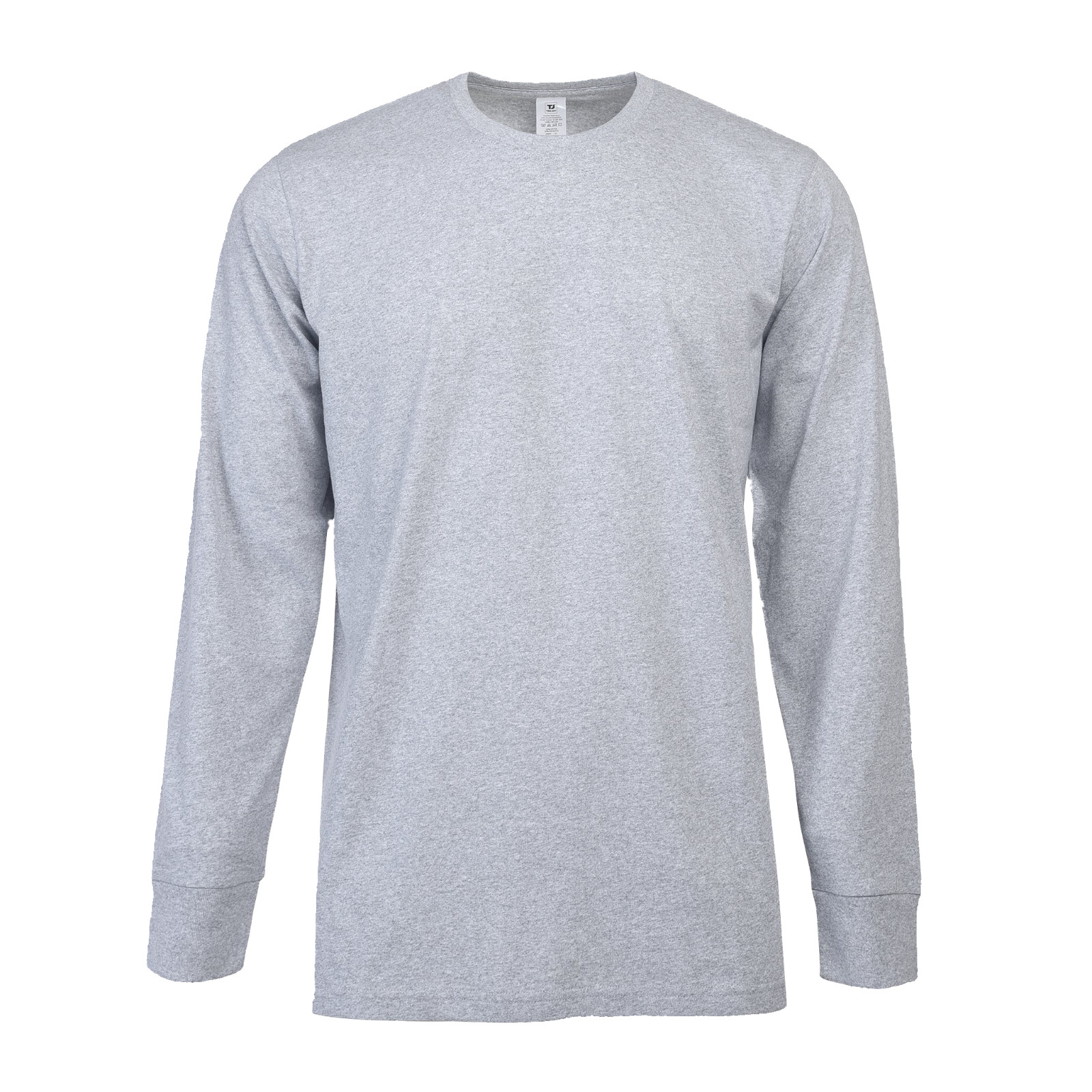 Cotton T-Shirt Crew Neck Men's Long Sleeves Classic Ribbed Cuff and Neck Solid gallery
