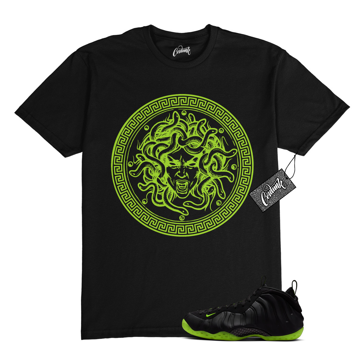 Foamposite Volt Black Air One T Shirt Match CLP gallery