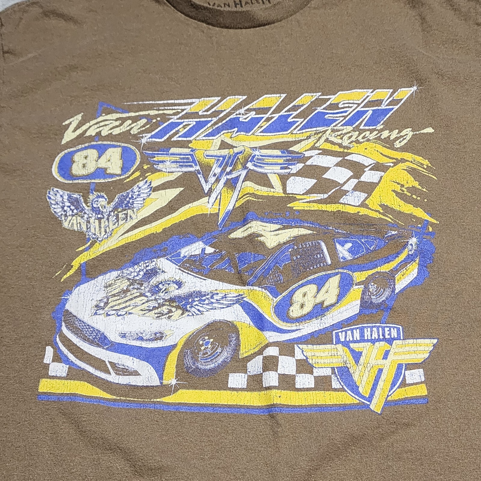 Van Halen Racing Brown Graphic T Shirt Mens Size Medium Nascar Rock 80s gallery