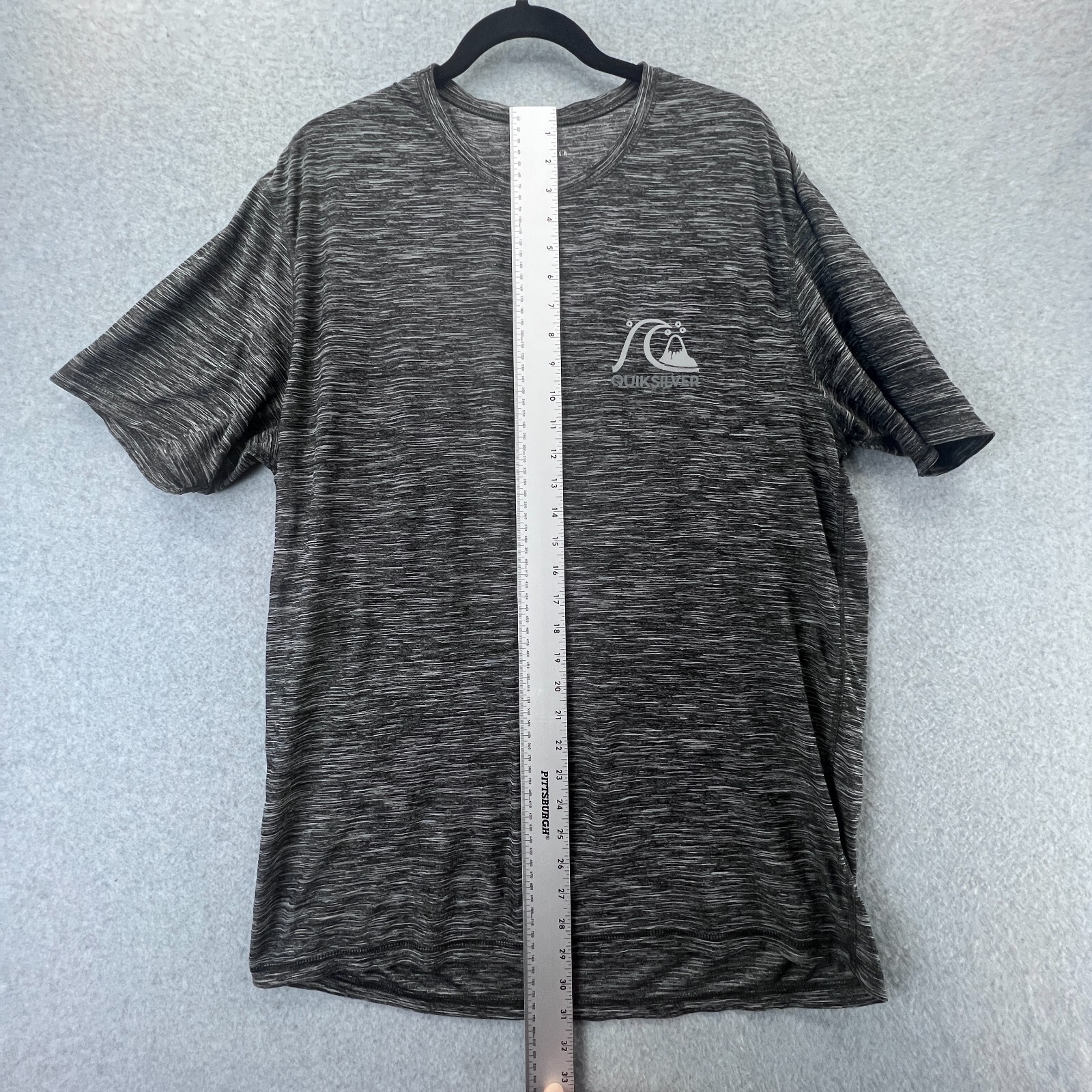 Quicksilver Mens Size Large Gray Striped Breathable Stretchable Shirt gallery